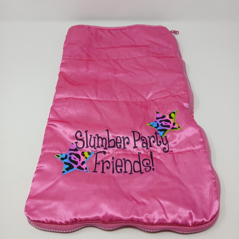 Build A Bear Workshop Slumber Party Satin Pink Reversible Leopard Sleeping Bag‎